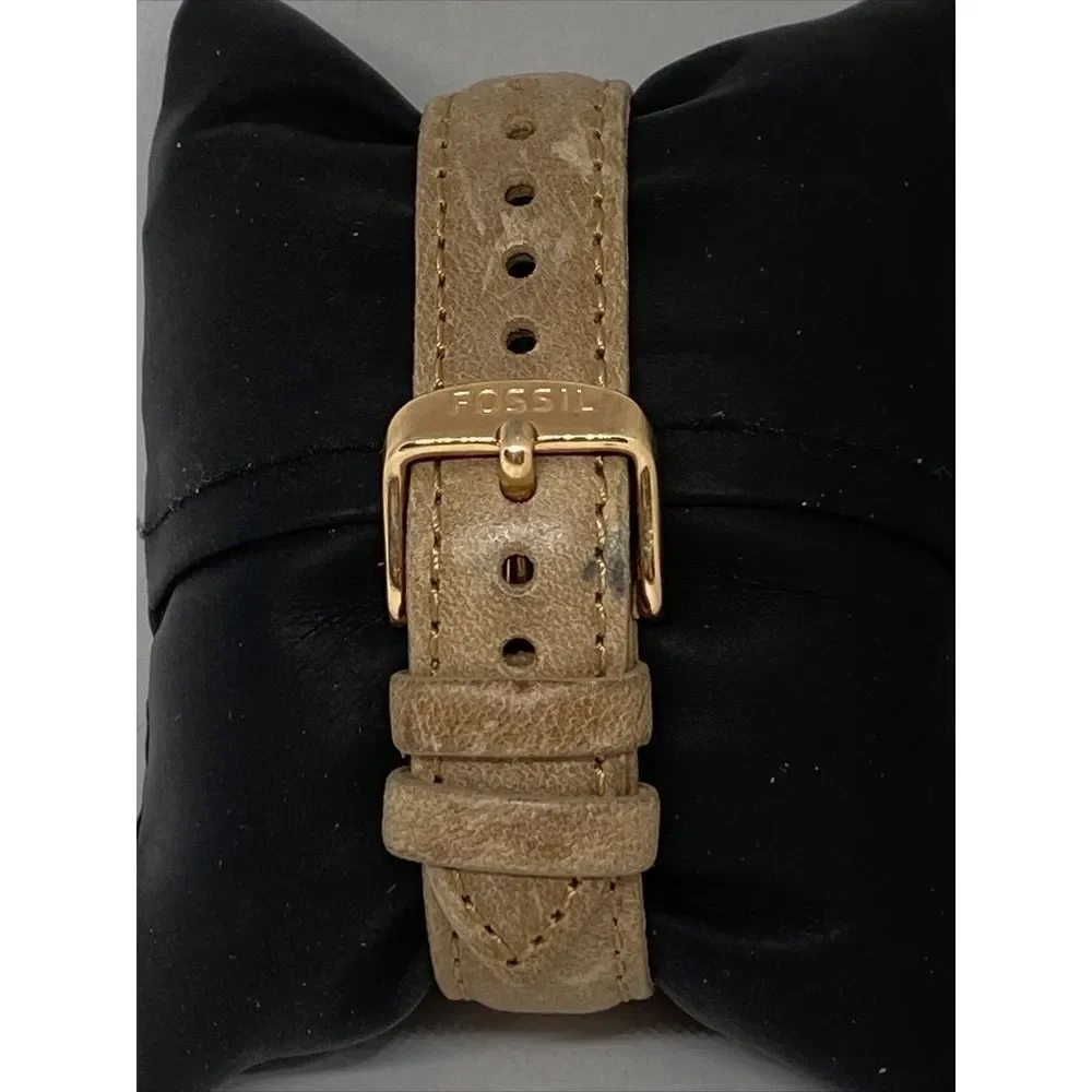 Fossil ES2955 Women Sand Leather Rose Analog Dial Quartz Wrist Watch QB578